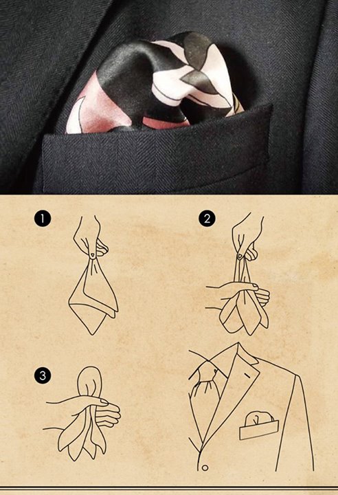 男士西服口袋巾叠法图片